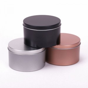 8 uncji czarny blaszany świeca jar aromaterapia opakowań metalowych jar 85 * 50mm